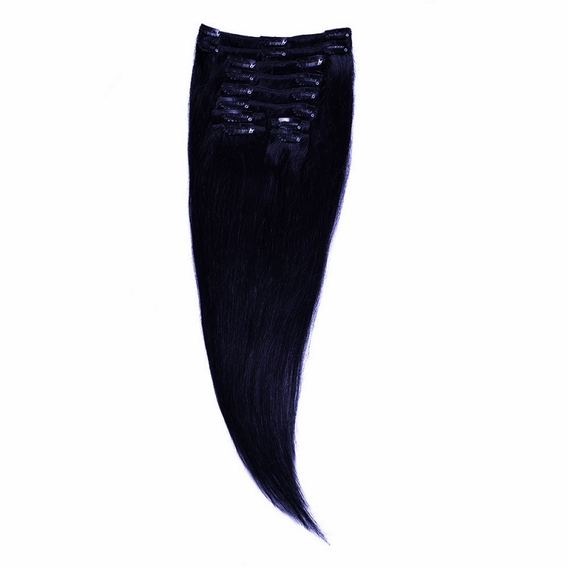 Clip-On Par Natural 60cm 100gr Negru Albastrui #1(blue black)