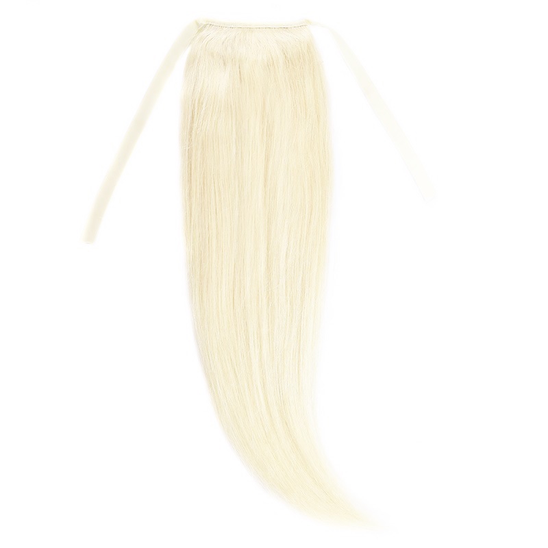 Cozi Par Natural 60cm 100gr Blond Alb #WhiteBlonde